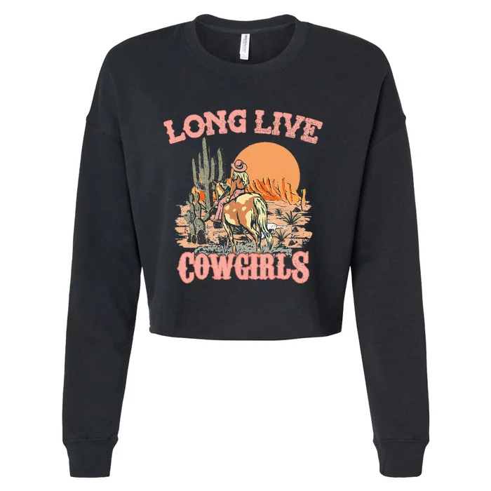 Long Live Howdy Rodeo Western Country Southern Cow Wo Cropped Pullover Crew