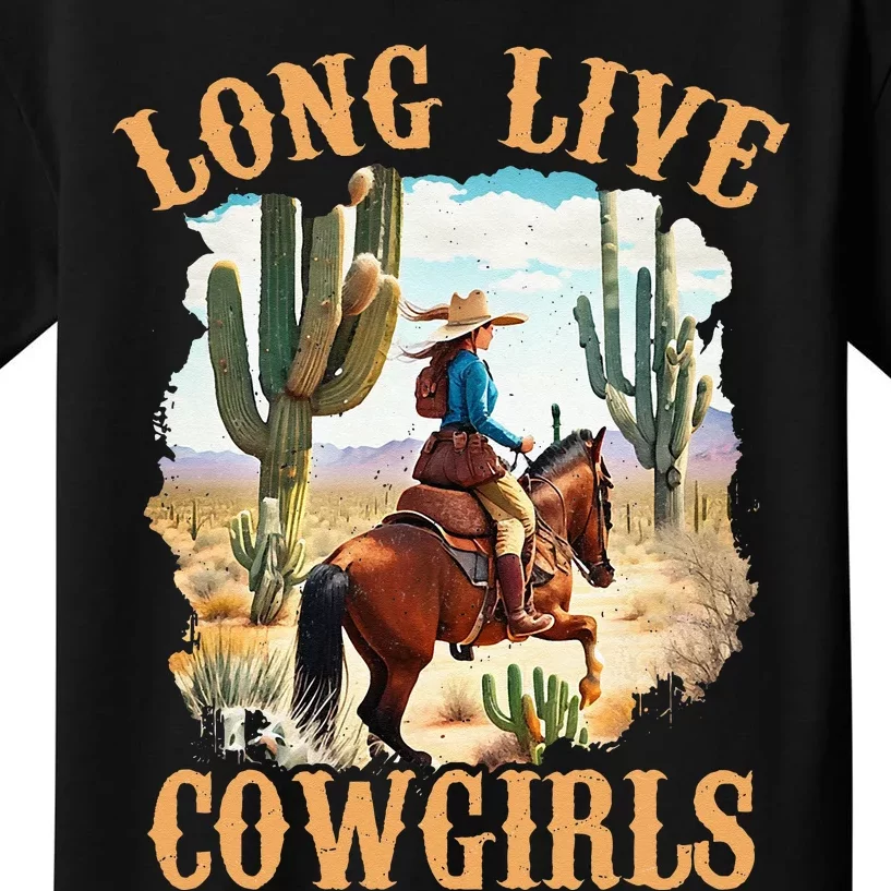 Long Live Howdy Rodeo Western Country Southern Cowgirls Kids T-Shirt