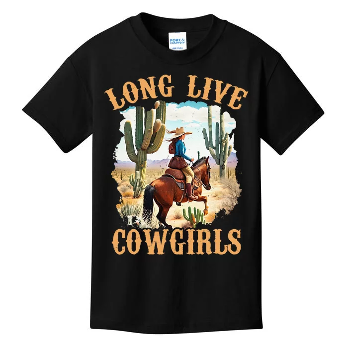 Long Live Howdy Rodeo Western Country Southern Cowgirls Kids T-Shirt