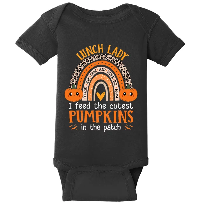 Lunch Lady Halloween School Cafeteria Worker Cutest Pumpkins Baby Bodysuit