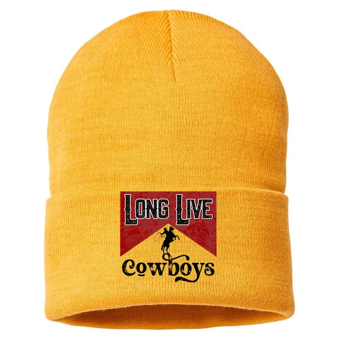 Long Live Howdy Rodeo Western Country Southern Cowboys Sustainable Knit Beanie