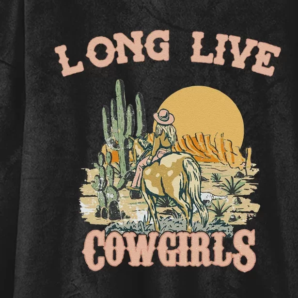 Long Live Howdy Rodeo Western Country Southern Cow Hooded Wearable Blanket