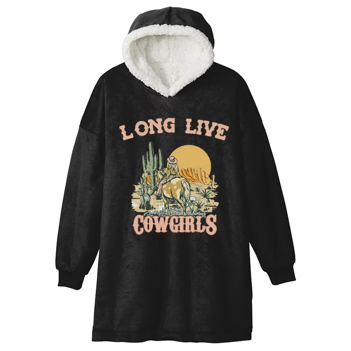 Long Live Howdy Rodeo Western Country Southern Cow Hooded Wearable Blanket