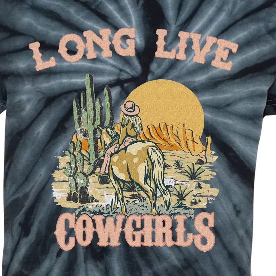 Long Live Howdy Rodeo Western Country Southern Cow Kids Tie-Dye T-Shirt