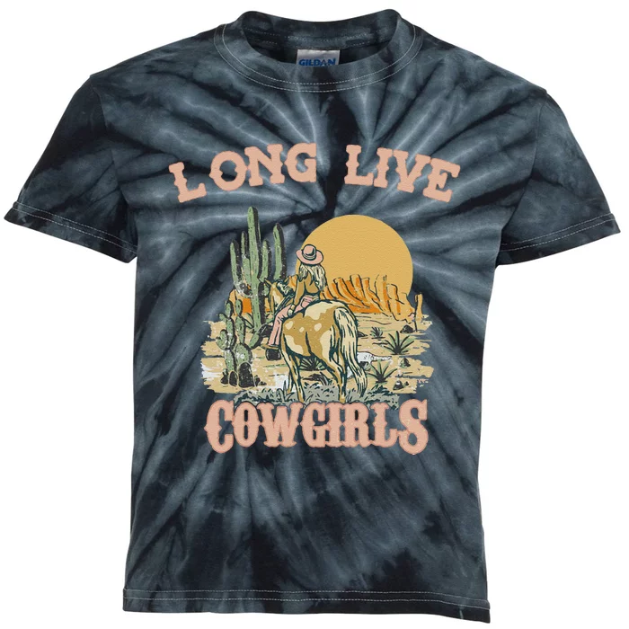 Long Live Howdy Rodeo Western Country Southern Cow Kids Tie-Dye T-Shirt