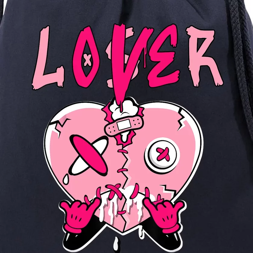 Loser Lover Heart Dripping Low Triple Pink Matching Drawstring Bag