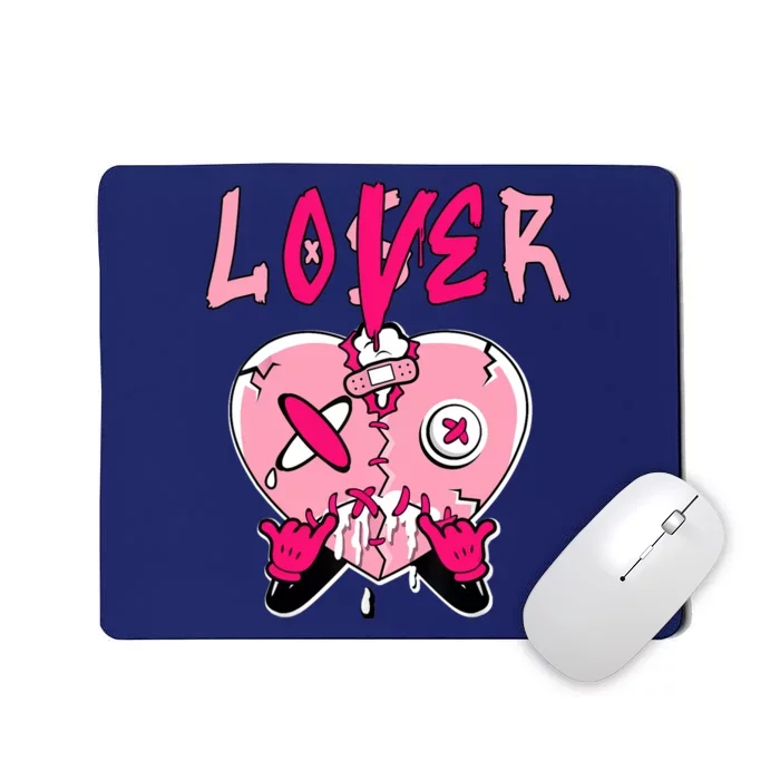 Loser Lover Heart Dripping Low Triple Pink Matching Mousepad