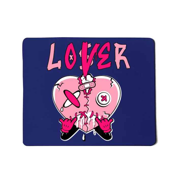 Loser Lover Heart Dripping Low Triple Pink Matching Mousepad