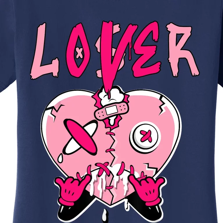 Loser Lover Heart Dripping Low Triple Pink Matching Women's T-Shirt