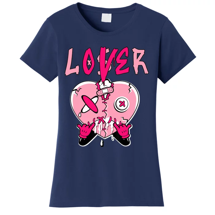 Loser Lover Heart Dripping Low Triple Pink Matching Women's T-Shirt