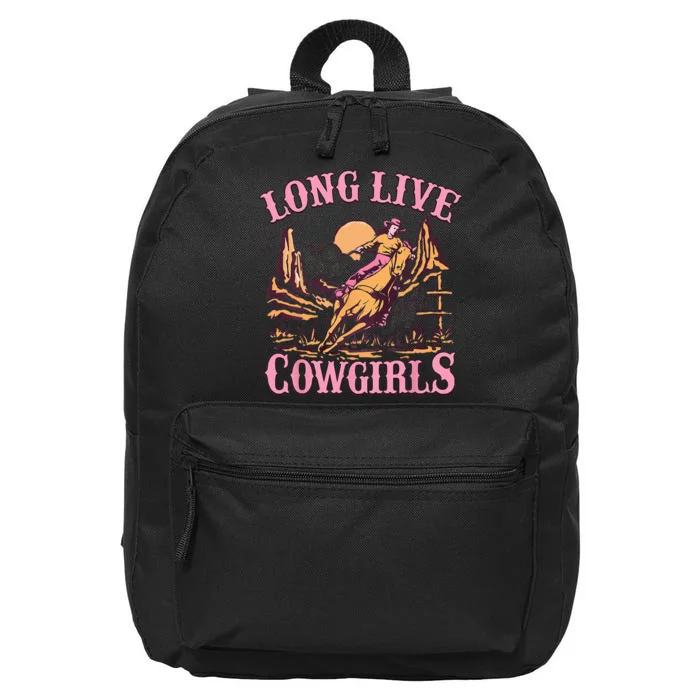 Long Live Howdy Rodeo Western Country Southern Cowgirls 16 in Basic Backpack