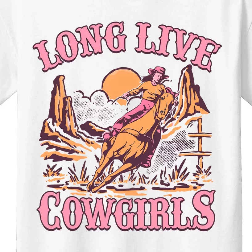 Long Live Howdy Rodeo Western Country Southern Cowgirls Kids T-Shirt