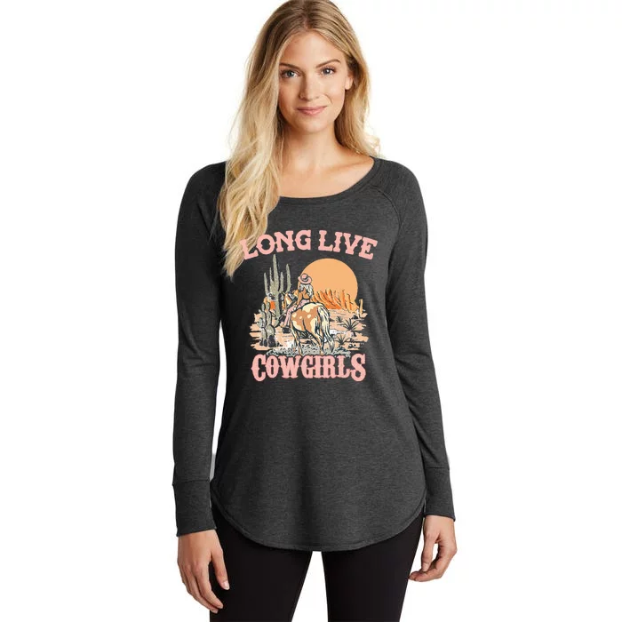 Long Live Howdy Rodeo Western Country Southern Cowgirls Women's Perfect Tri Tunic Long Sleeve Shirt