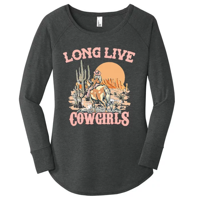 Long Live Howdy Rodeo Western Country Southern Cowgirls Women's Perfect Tri Tunic Long Sleeve Shirt