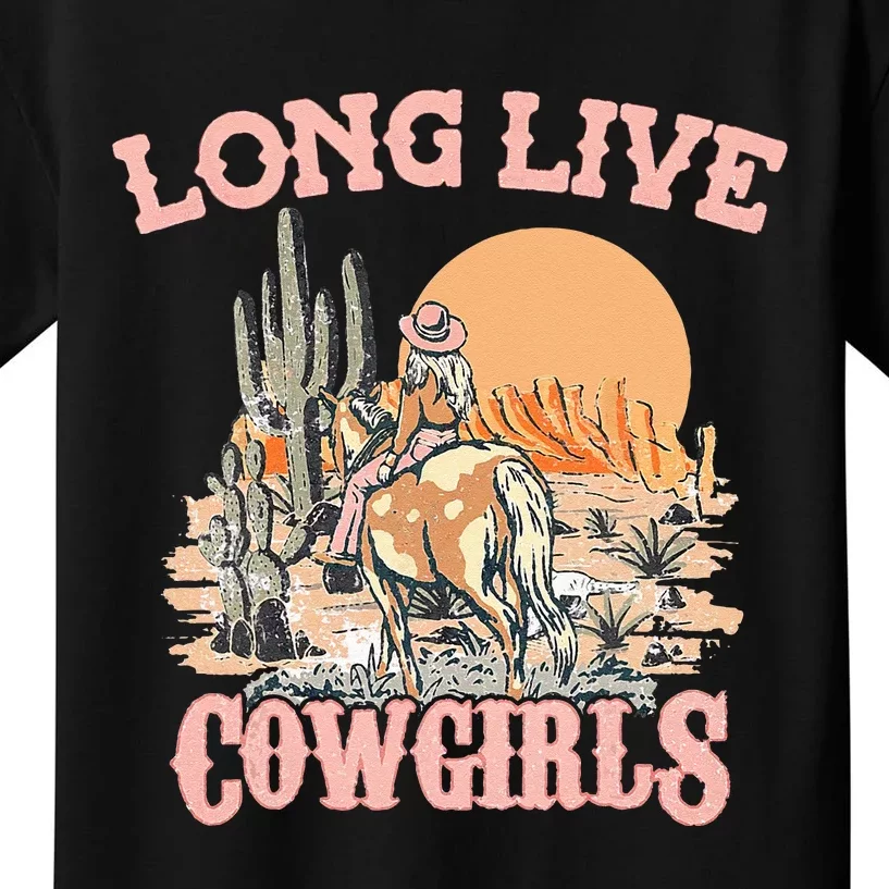 Long Live Howdy Rodeo Western Country Southern Cowgirls Kids T-Shirt