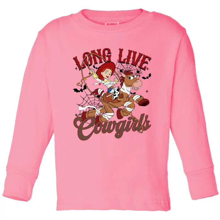 Long Live Halloween Cowgirls Jessie And Bullseye Toddler Long Sleeve Shirt