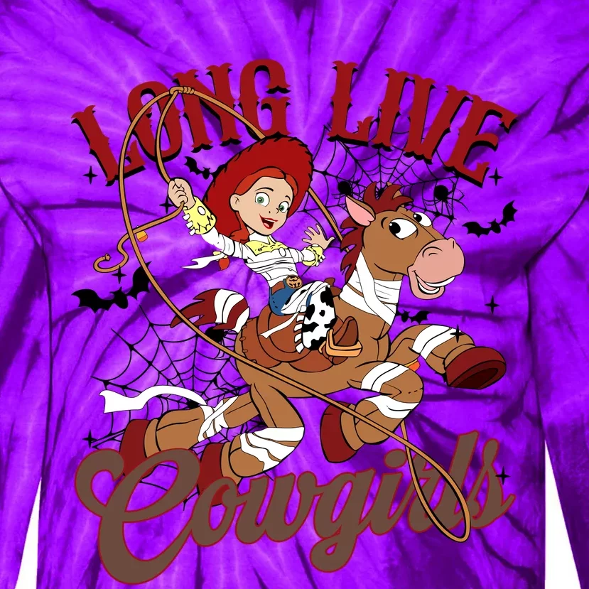 Long Live Halloween Cowgirls Jessie And Bullseye Tie-Dye Long Sleeve Shirt