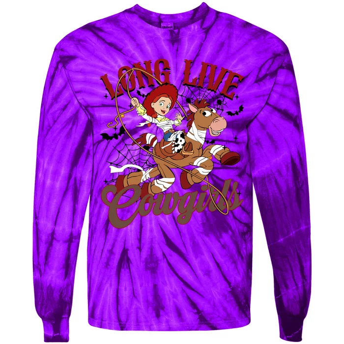 Long Live Halloween Cowgirls Jessie And Bullseye Tie-Dye Long Sleeve Shirt