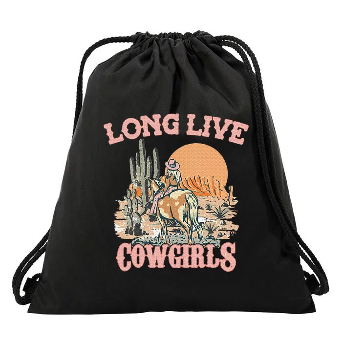 Long Live Howdy Rodeo Western Country Southern Cowgirl Drawstring Bag