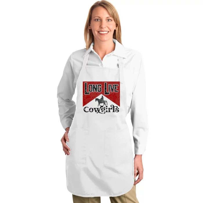 Long Live Howdy Rodeo Western Country Southern Cow Full-Length Apron With Pocket