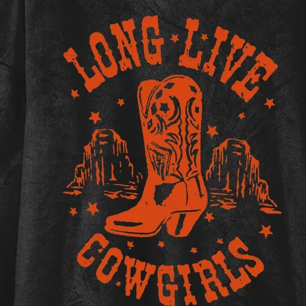 Long Live Howdy Rodeo Western Country Southern Cow Hooded Wearable Blanket