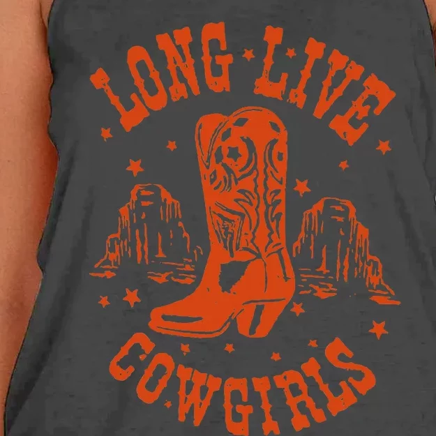 Long Live Howdy Rodeo Western Country Southern Cow Women's Knotted Racerback Tank