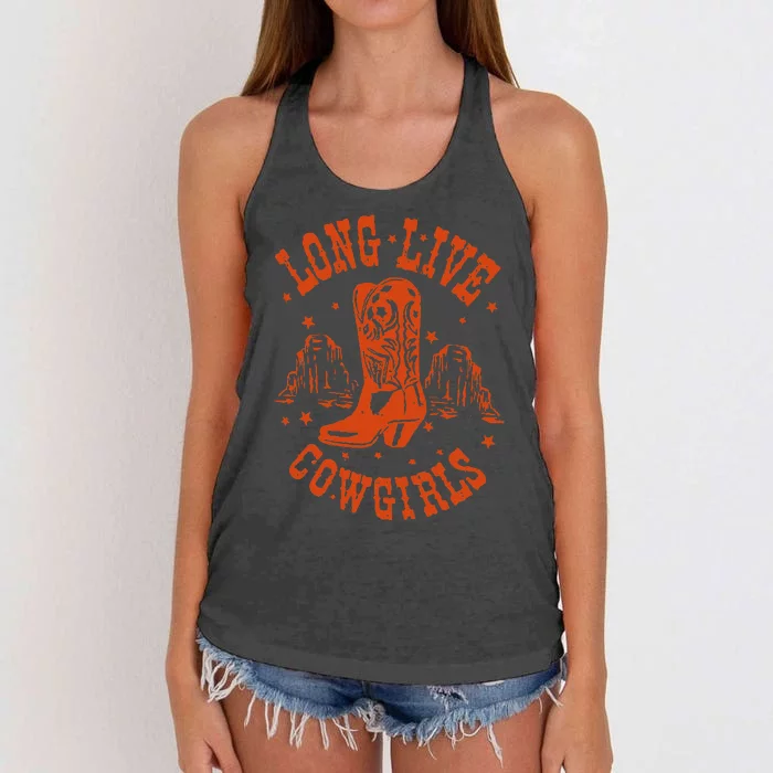 Long Live Howdy Rodeo Western Country Southern Cow Women's Knotted Racerback Tank