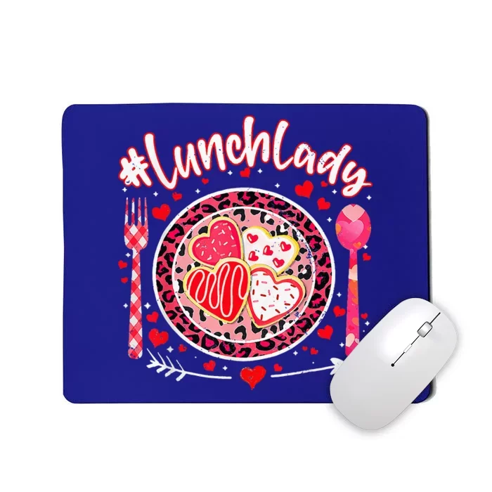 Lunch Lady Happy Valentine's Day Cafeteria Worker Mousepad