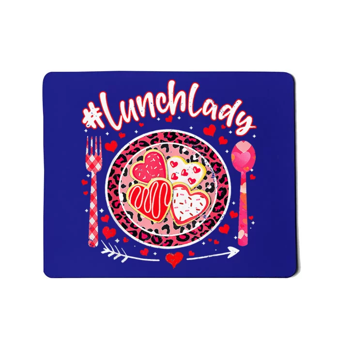 Lunch Lady Happy Valentine's Day Cafeteria Worker Mousepad