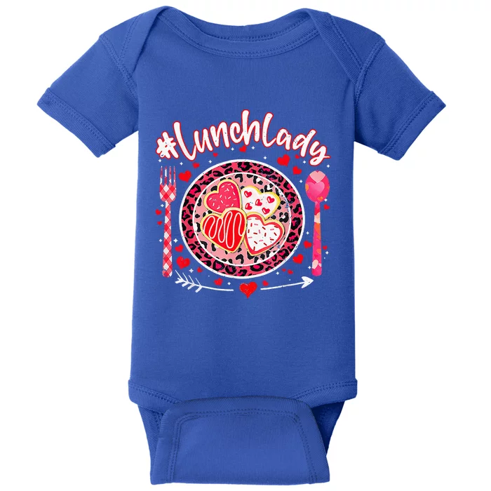 Lunch Lady Happy Valentine's Day Cafeteria Worker Baby Bodysuit