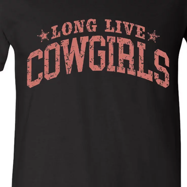 Long Live Howdy Rodeo Western Country Southern Cowgirls V-Neck T-Shirt