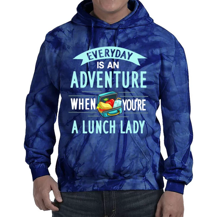 Lunch Lady Holiday Gift School Cafeteria Worker Tie Dye Hoodie