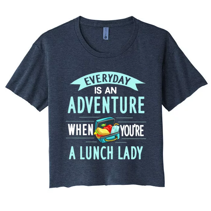 Lunch Lady Holiday Gift School Cafeteria Worker Women's Crop Top Tee