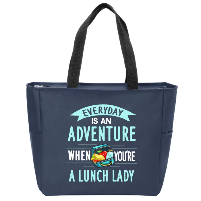 Lunch Lady Holiday Gift School Cafeteria Worker Zip Tote Bag