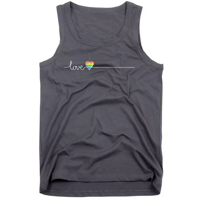 Love LGBTQ Heartbeat Tank Top