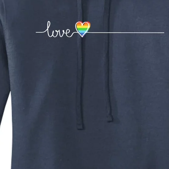 Love LGBTQ Heartbeat Women's Pullover Hoodie