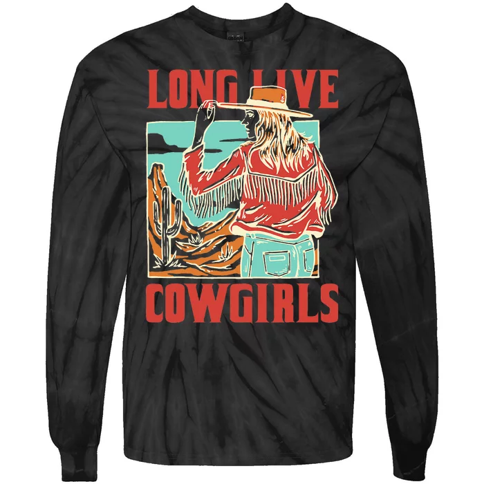 Long Live Howdy Cowgirl Western Country Cowboy Tie-Dye Long Sleeve Shirt