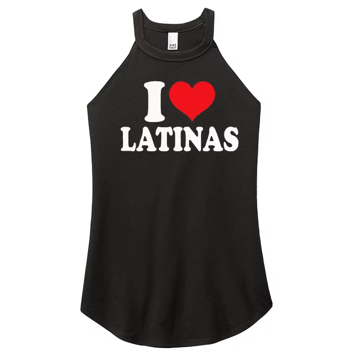 Latinas Love Heart shaped Latin Pride Design Women’s Perfect Tri Rocker Tank