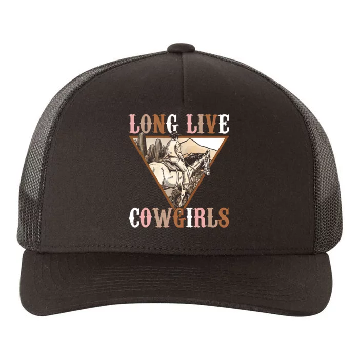 Long Live Howdy Rodeo Western Country Southern Cowgirls Yupoong Adult 5-Panel Trucker Hat