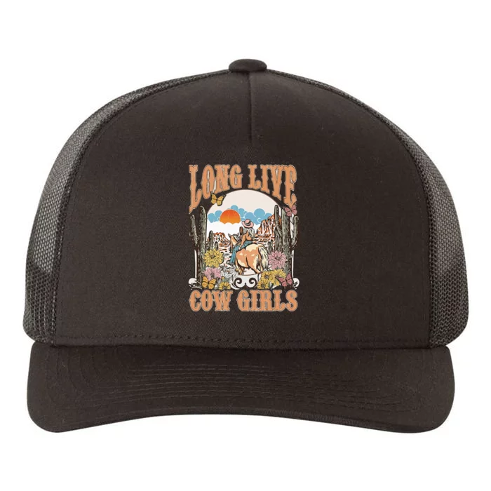 Long Live Howdy Rodeo Western Country Southern Cowgirl Yupoong Adult 5-Panel Trucker Hat