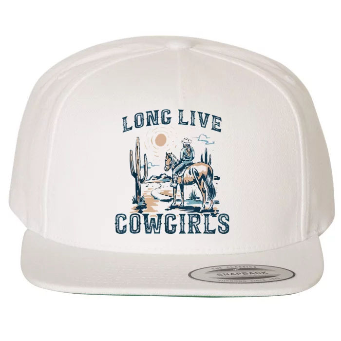 Long Live Howdy Rodeo Western Country Southern Cowgirls Wool Snapback Cap