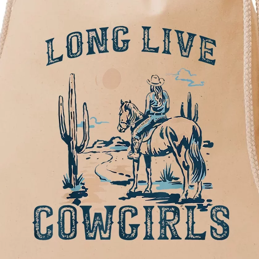 Long Live Howdy Rodeo Western Country Southern Cowgirls Drawstring Bag