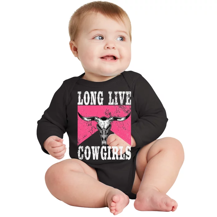 Long Live Howdy Rodeo Western Country Baby Long Sleeve Bodysuit