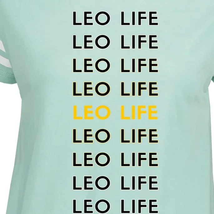 Leo Life Horoscope Sign Gift Enza Ladies Jersey Football T-Shirt