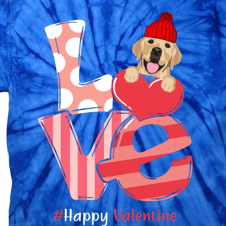 Love Labrador Happy Valentine Day Labrador Lover Gift Tie-Dye T-Shirt