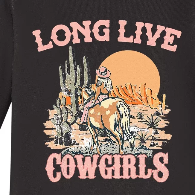 Long Live Howdy Rodeo Western Country Southern Cow Baby Long Sleeve Bodysuit