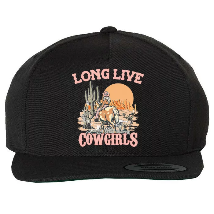 Long Live Howdy Rodeo Western Country Southern Cow Wool Snapback Cap