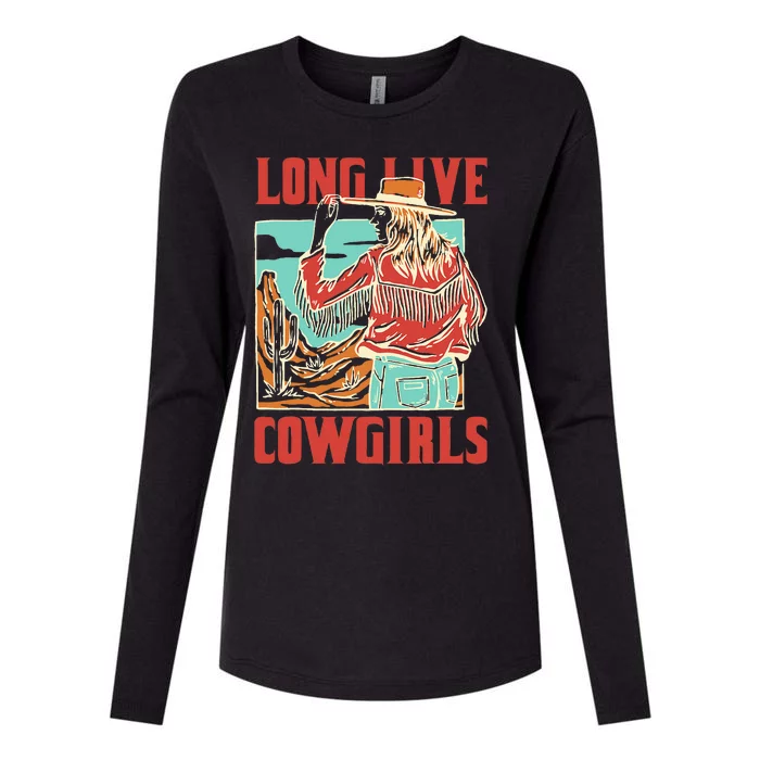 Long Live Howdy Cowgirls Western Country Womens Cotton Relaxed Long Sleeve T-Shirt