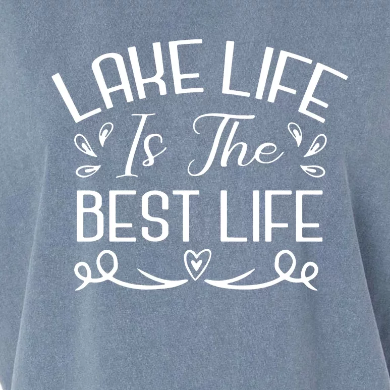 Lake Life Is The Best Life Garment-Dyed Women's Muscle Tee