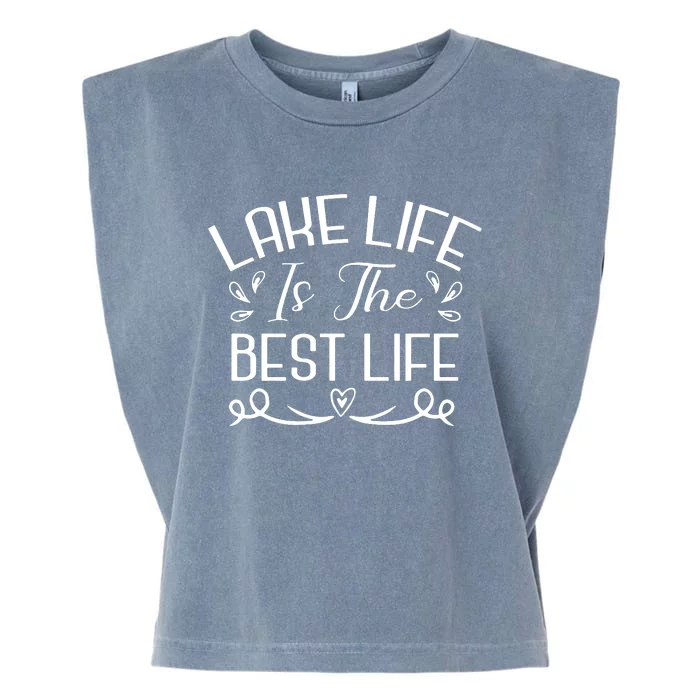 Lake Life Is The Best Life Garment-Dyed Women's Muscle Tee